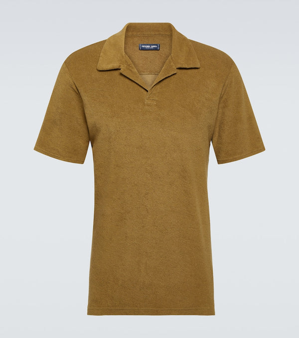 Frescobol Carioca Cotton-blend terry polo shirt