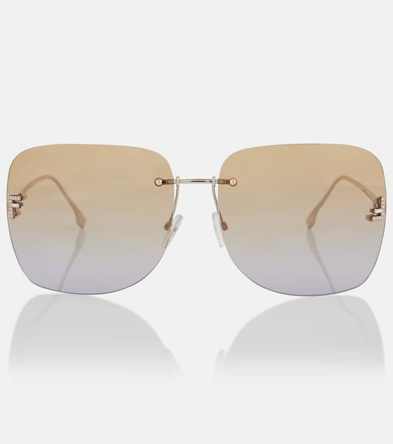 Fendi Fendi First Crystal square sunglasses