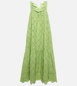 Dorothee Schumacher Embroidered cotton-blend maxi dress