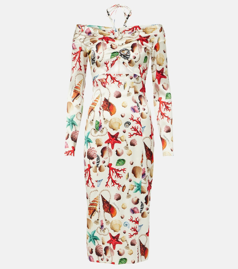 Dolce & Gabbana Capri printed silk-blend midi dress