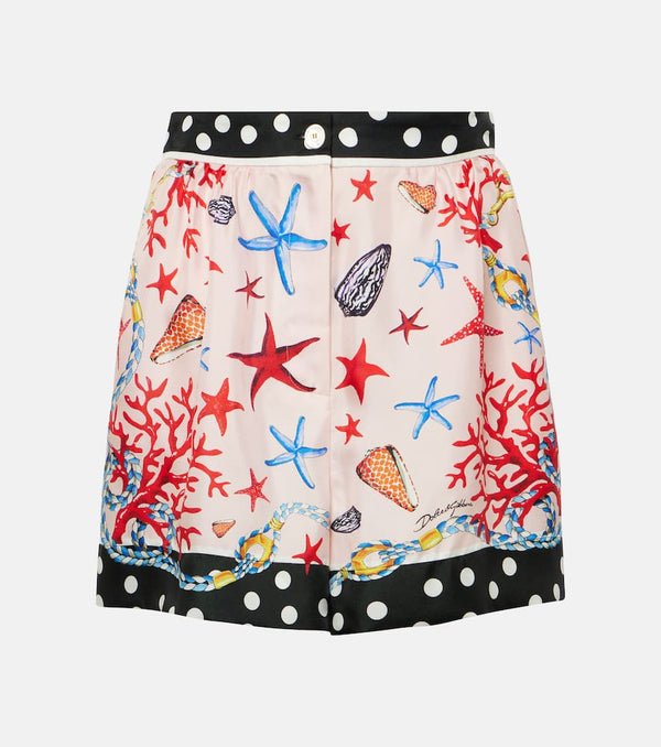 Dolce & Gabbana Capri silk satin shorts