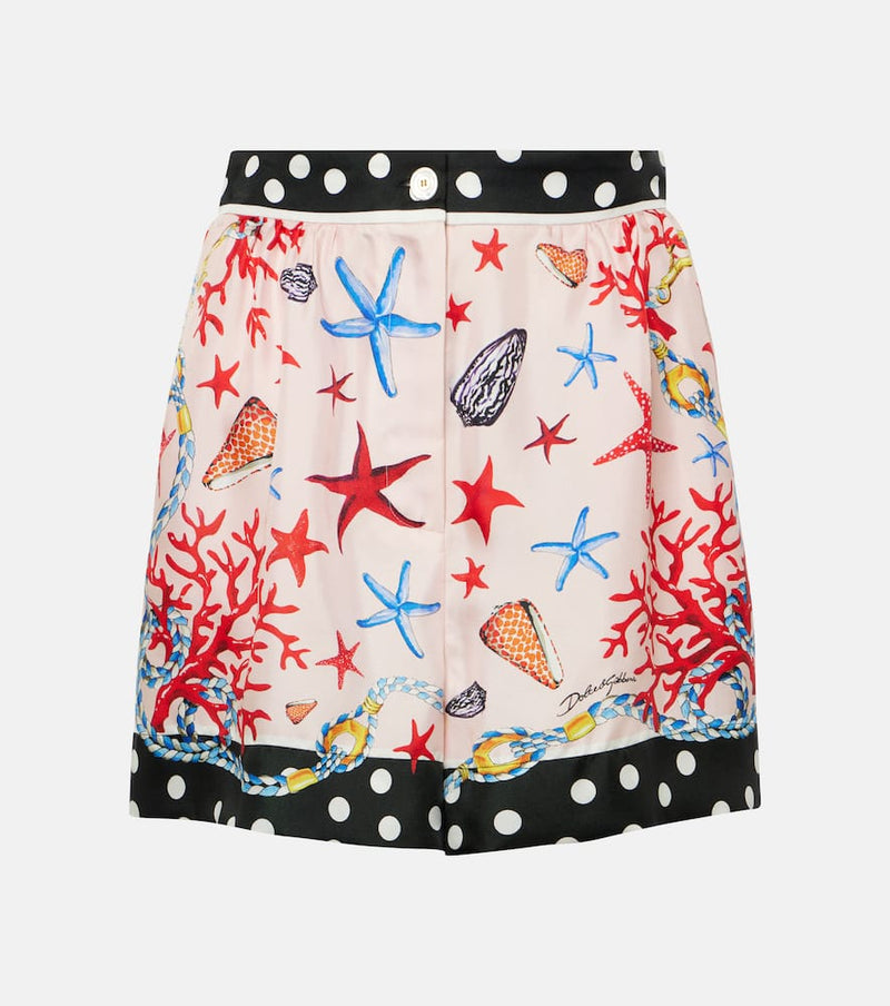 Dolce & Gabbana Capri silk satin shorts
