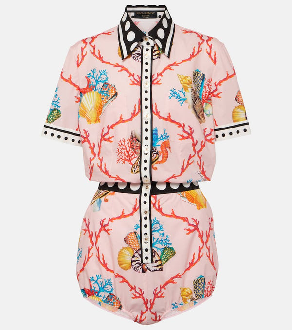 Dolce & Gabbana Capri printed cotton playsuit