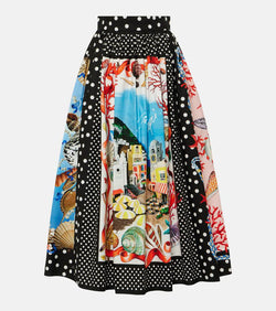 Dolce & Gabbana Capri printed cotton midi skirt