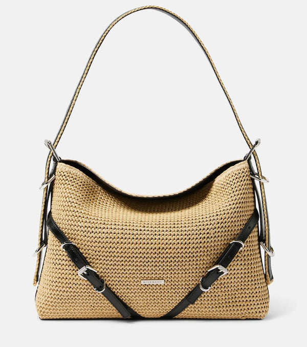 Givenchy Voyou Medium raffia shoulder bag