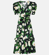 Carolina Herrera Floral cotton-blend midi dress