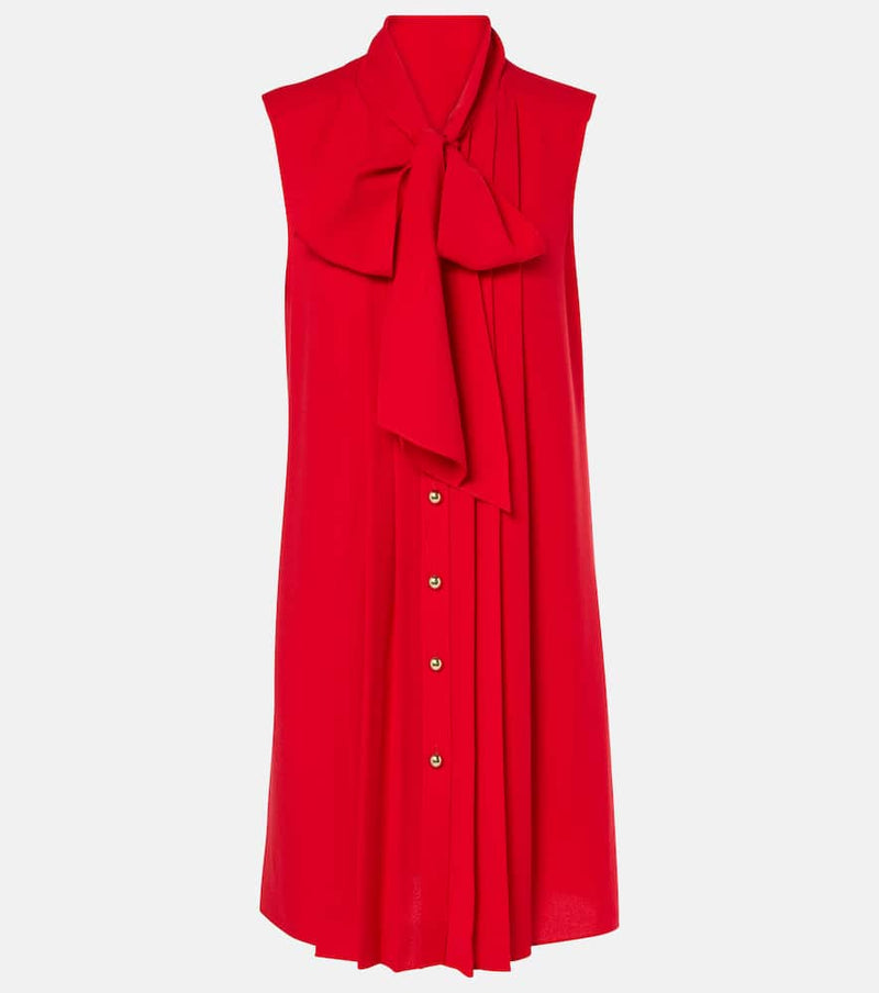 Carolina Herrera Tie-neck pleated minidress