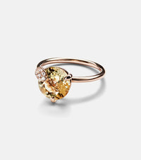 Bucherer Fine Jewellery Peekaboo 18kt rose gold ring with beryl and diamonds