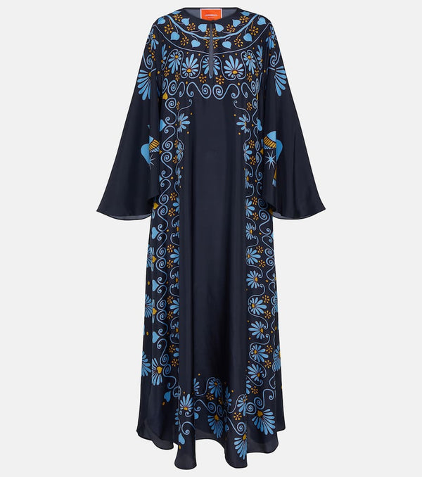 La DoubleJ Flying printed silk voile kaftan