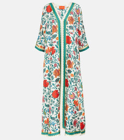 La DoubleJ Muumuu printed silk twill maxi dress