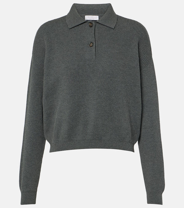 Brunello Cucinelli Cotton polo sweater