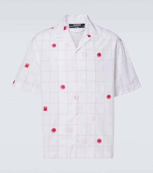 Jacquemus Checked cotton jacquard bowling shirt