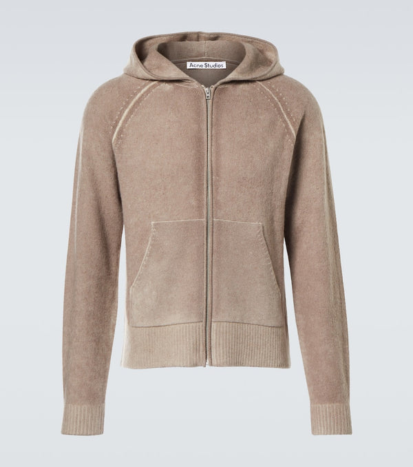 Acne Studios Wool, cotton and cashmere zip-up hoodie