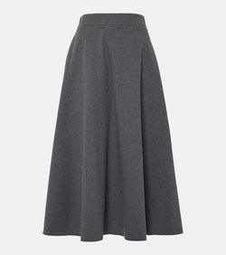 Brunello Cucinelli Cotton-blend midi skirt