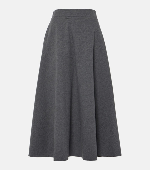 Brunello Cucinelli Cotton-blend midi skirt