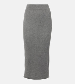 Brunello Cucinelli Ribbed-knit midi skirt