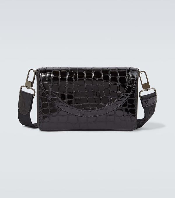 Christian Louboutin Explorafunk croc-effect patent leather shoulder bag