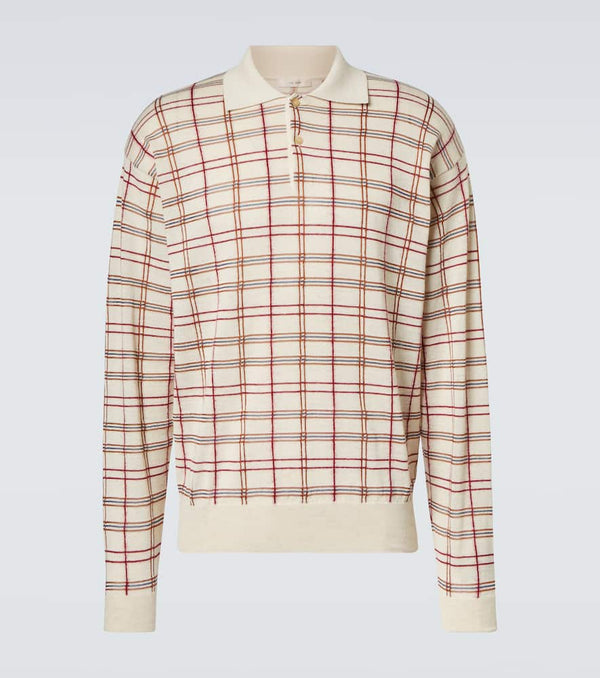 The Row Balthus wool and silk-blend polo sweater