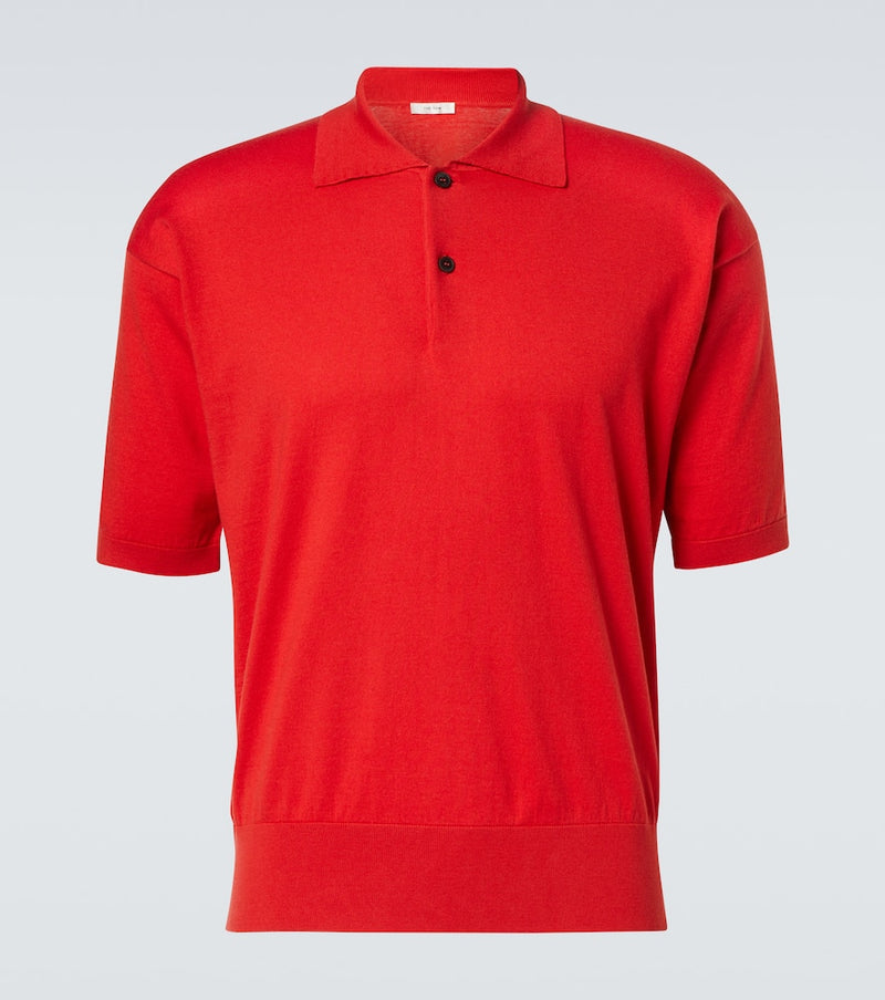 The Row Tiago cotton and cashmere polo shirt