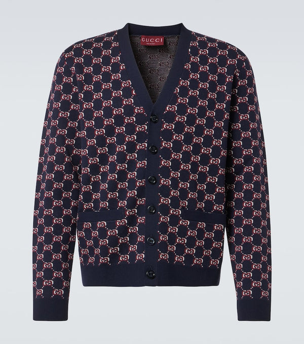 Gucci GG Shadow wool jacquard cardigan