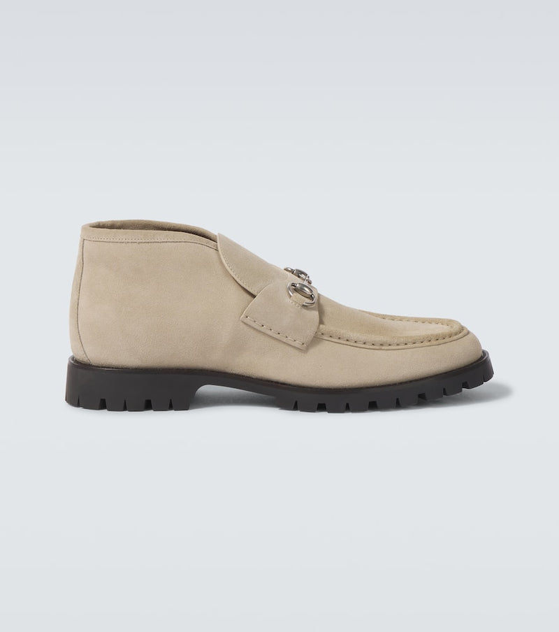 Gucci Horsebit suede desert boots