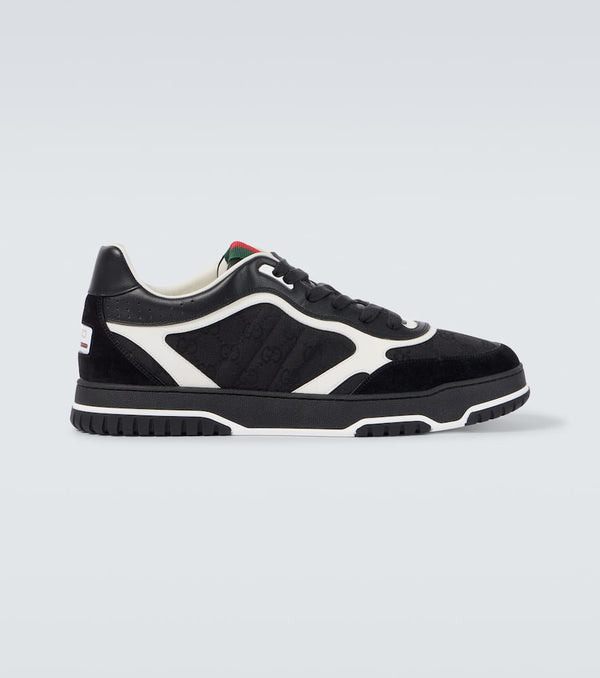 Gucci Re-Web GG Canvas leather-trimmed sneakers