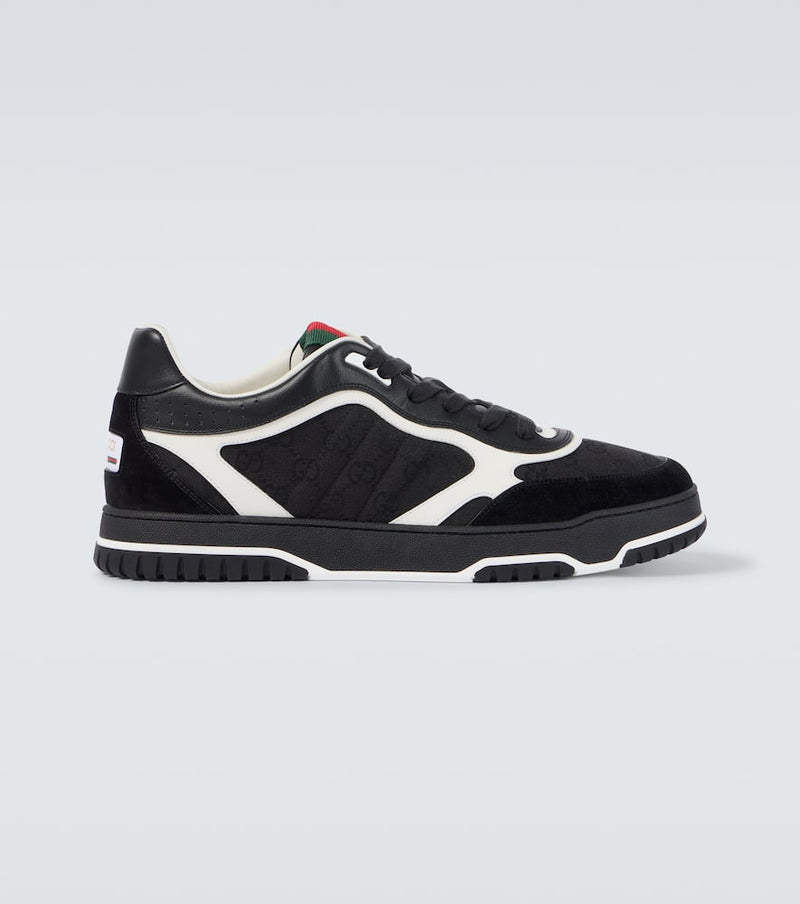 Gucci Re-Web GG Canvas leather-trimmed sneakers