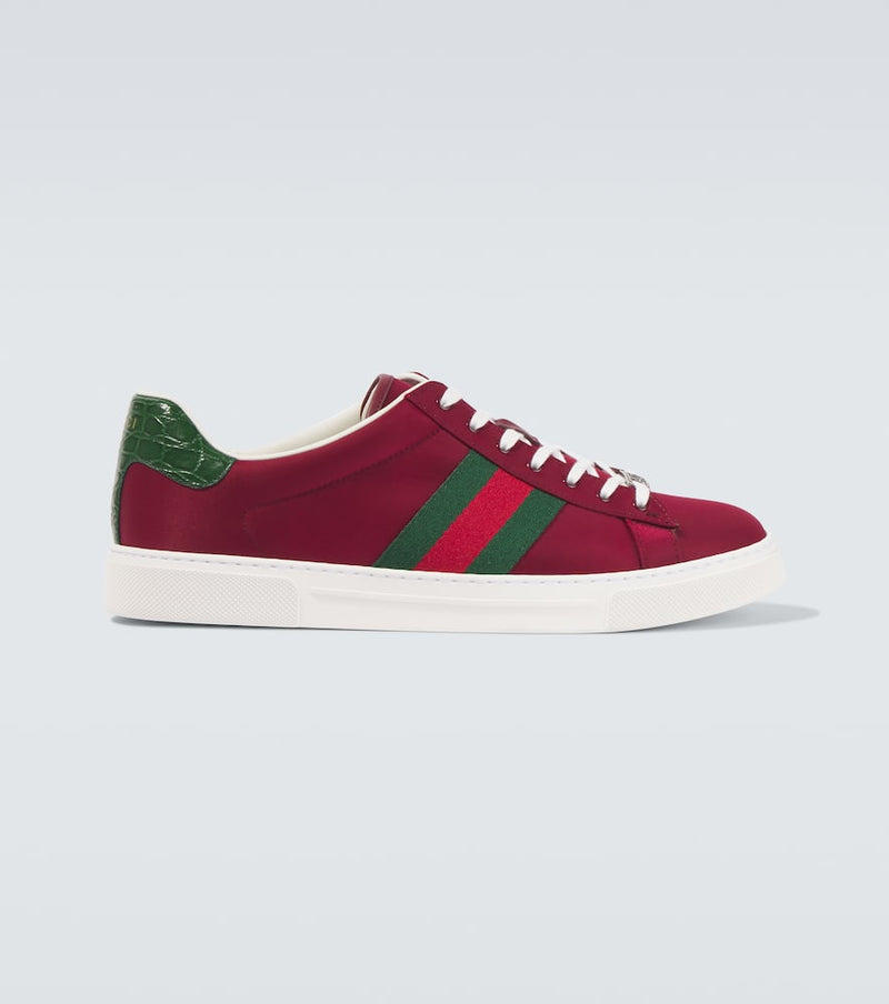 Gucci Ace leather-trimmed sneakers