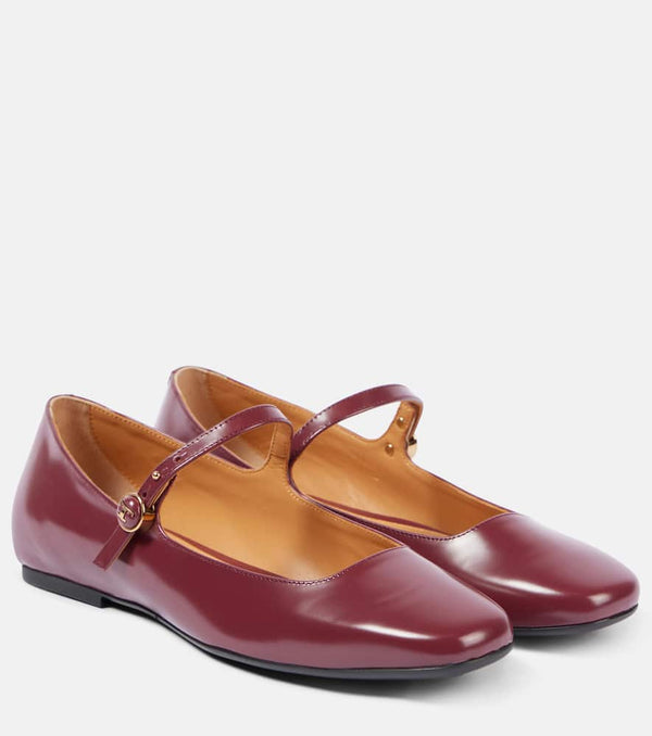 Tod's Polished leather Mary Jane flats