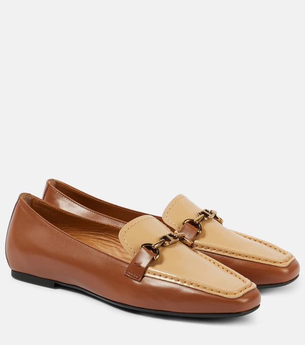 Tod's Chain-detail leather loafers