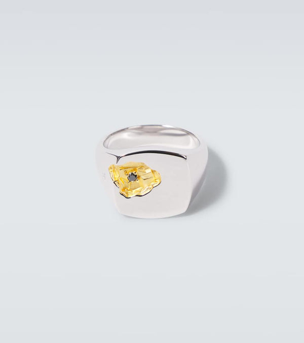 Tom Wood Mined gold-plated sterling silver ring