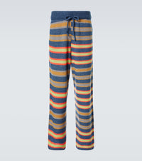 The Elder Statesman Leo striped cashmere and cotton pants