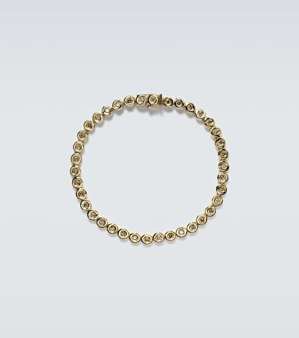 Octavia Elizabeth Blossom 18kt gold tennis bracelet with diamonds