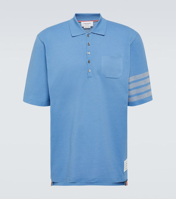 Thom Browne 4-Bar cotton piqué polo shirt