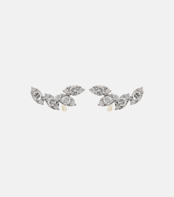 Stone and Strand Muse Tiara 10kt gold earrings with diamonds