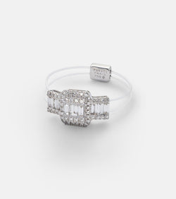 Persée Floating 18kt white gold ring with diamonds