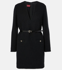 Gucci Damier wool-blend bouclé minidress