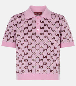 Gucci GG wool-blend jacquard polo shirt