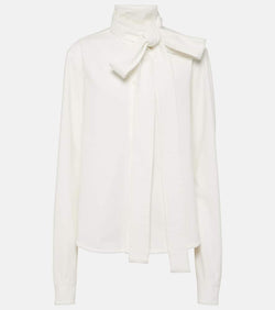 Loewe Bow-detail cotton blouse