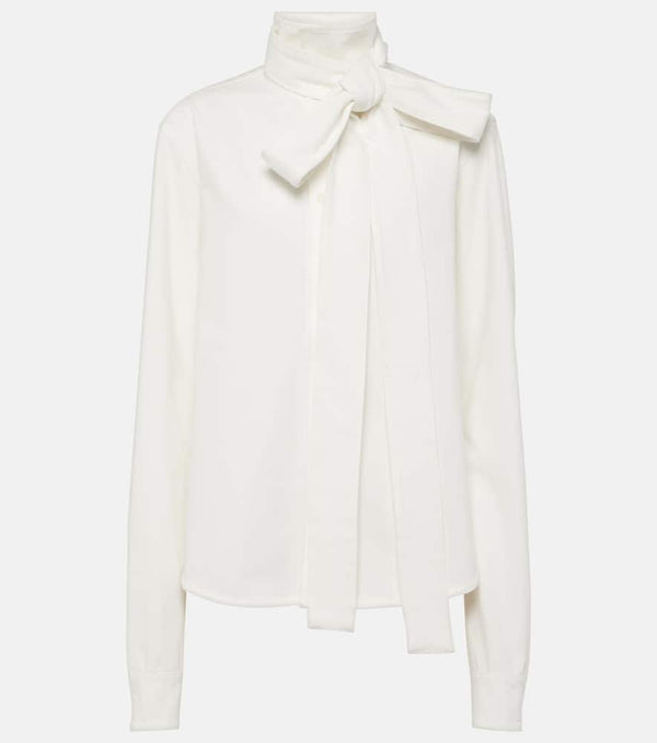 Loewe Bow-detail cotton blouse