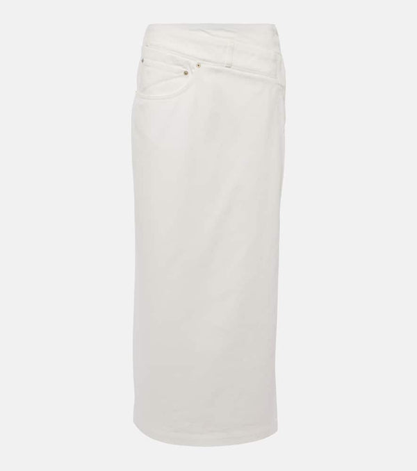 Loewe Deconstructed denim midi skirt