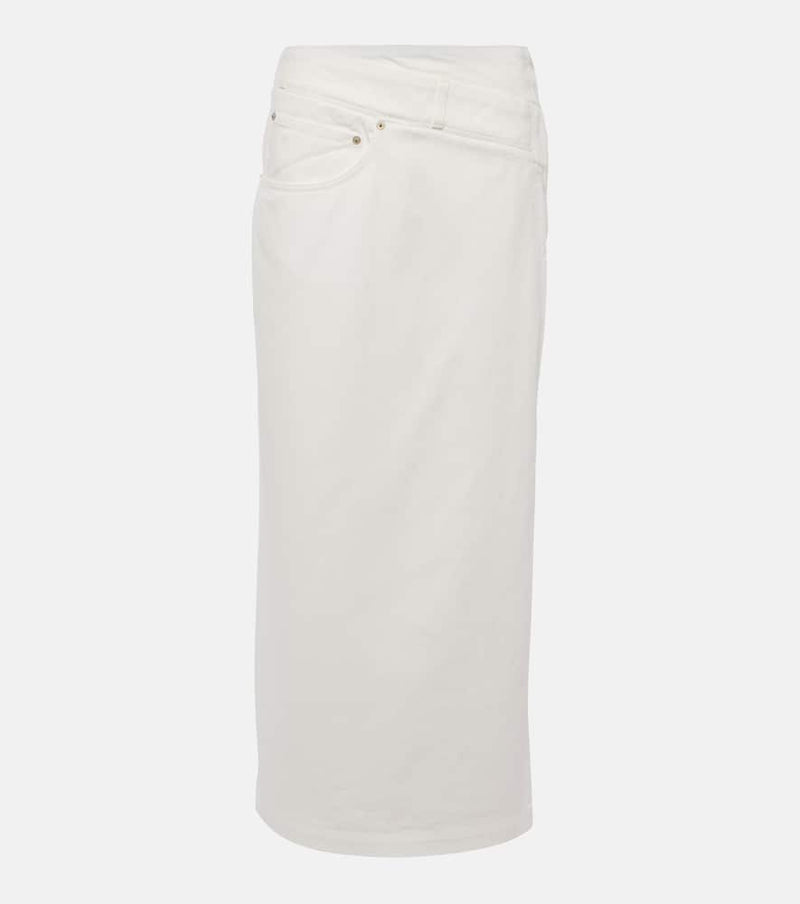 Loewe Deconstructed denim midi skirt