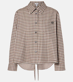 Loewe Anagram checked cotton shirt