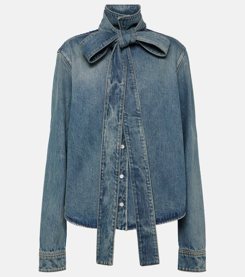 Loewe Bow-detail denim shirt