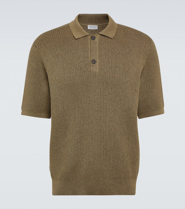 Sunspel Melrose knitted cotton polo shirt