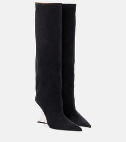 Paris Texas Nina 105 suede knee-high boots