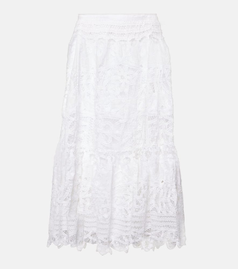 Polo Ralph Lauren Linen lace midi skirt