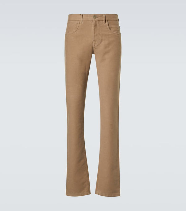 Canali Cotton and cashmere straight pants