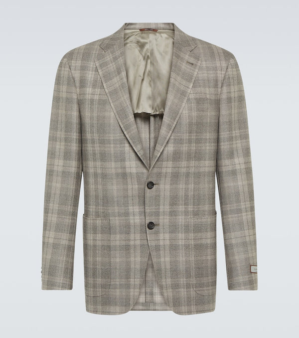 Canali Kei checked wool blazer