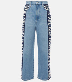 Frame Le Jane Crop Crochet straight jeans